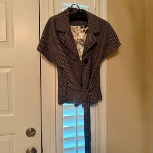 Sugarlips Elegant Black and White Cape Jacket